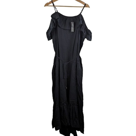 14th Place Black Cold Shoulder Maternity Dress Size XL NWT - Picture 1 of 6